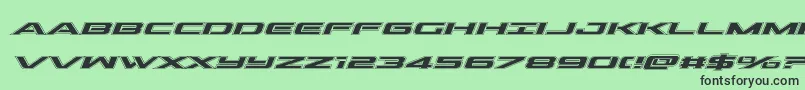 outrideracadital Font – Black Fonts on Green Background