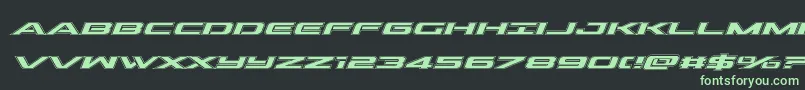 outrideracadital Font – Green Fonts on Black Background