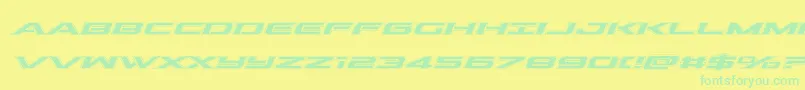 outrideracadital-fontti – vihreät fontit keltaisella taustalla