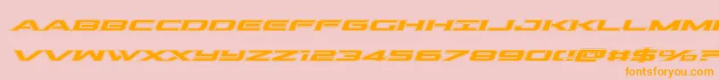 Fonte outrideracadital – fontes laranjas em um fundo rosa