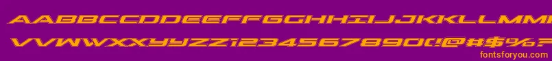 outrideracadital Font – Orange Fonts on Purple Background