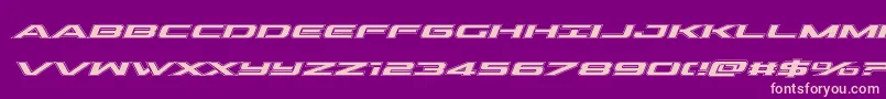 outrideracadital Font – Pink Fonts on Purple Background