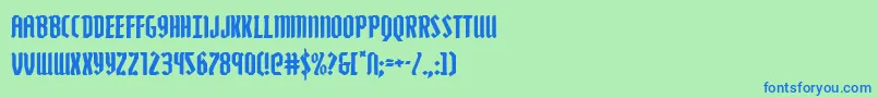 Zollern Font – Blue Fonts on Green Background