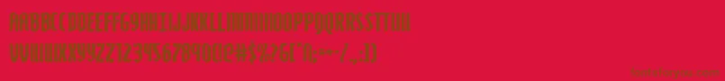 Zollern Font – Brown Fonts on Red Background