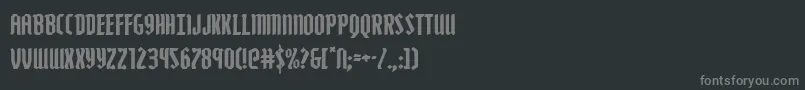 フォントZollern – 黒い背景に灰色の文字