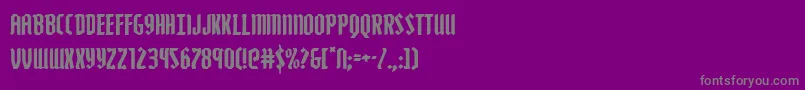 フォントZollern – 紫の背景に灰色の文字