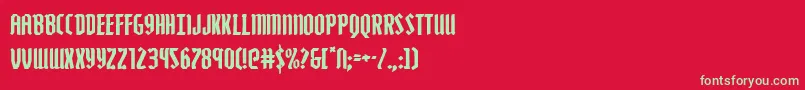 Zollern Font – Green Fonts on Red Background