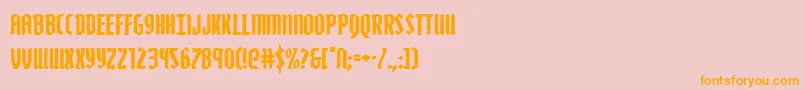 Zollern-fontti – oranssit fontit vaaleanpunaisella taustalla