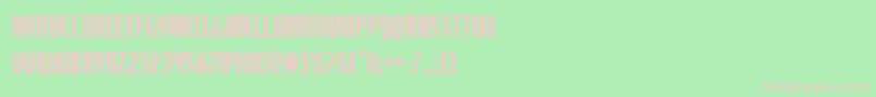 Zollern Font – Pink Fonts on Green Background