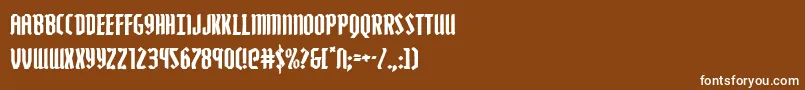 フォントZollern – 茶色の背景に白い文字