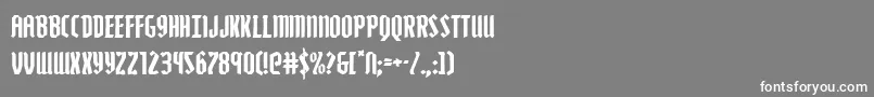 Zollern-Schriftart – Weiße Schriften auf grauem Hintergrund