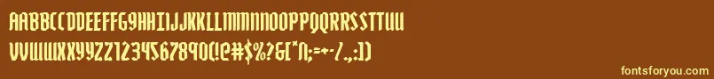 Zollern Font – Yellow Fonts on Brown Background