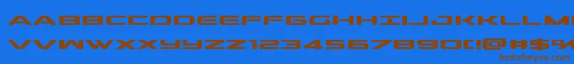 Fonte outriderbold – fontes marrons em um fundo azul