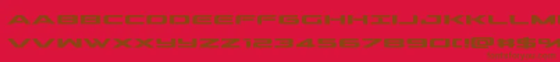 フォントoutriderbold – 赤い背景に茶色の文字