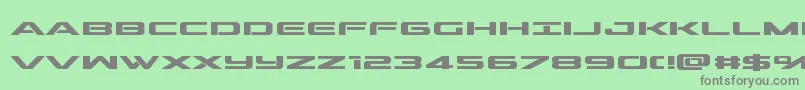フォントoutriderbold – 緑の背景に灰色の文字