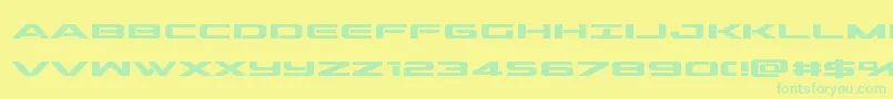 Шрифт outriderbold – зелёные шрифты на жёлтом фоне
