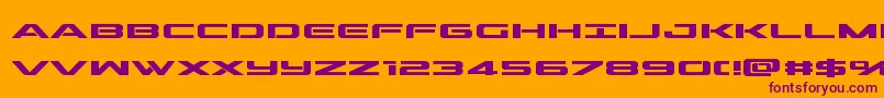 outriderbold Font – Purple Fonts on Orange Background