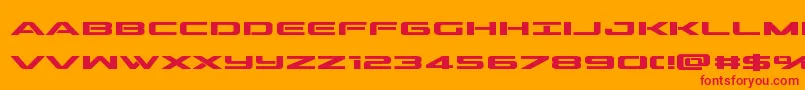 フォントoutriderbold – オレンジの背景に赤い文字
