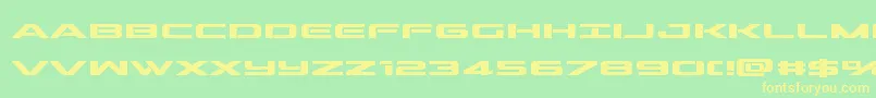 outriderbold Font – Yellow Fonts on Green Background
