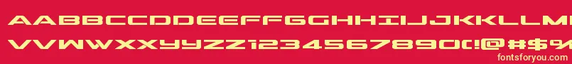 outriderbold Font – Yellow Fonts on Red Background