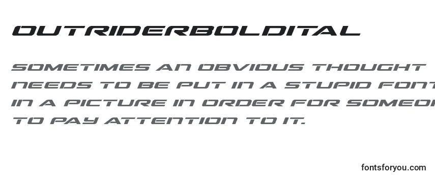 Outriderboldital (136311) Font