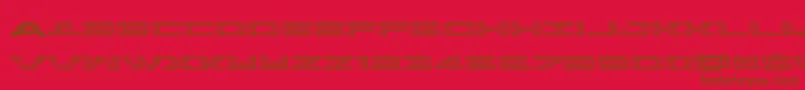 outriderchrome-Schriftart – Braune Schriften auf rotem Hintergrund