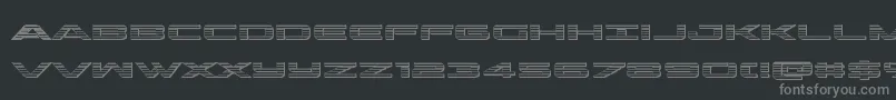 Fonte outriderchrome – fontes cinzas em um fundo preto