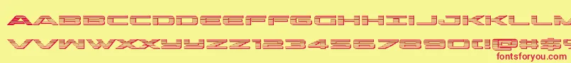 outriderchrome Font – Red Fonts on Yellow Background