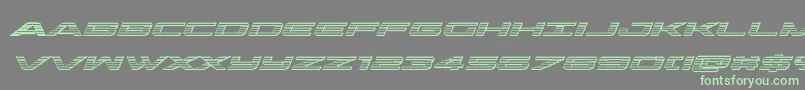 Шрифт outriderchromeital – зелёные шрифты на сером фоне