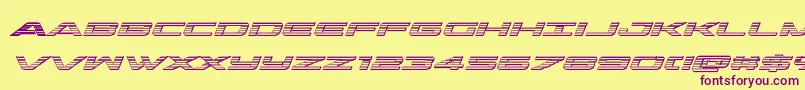 outriderchromeital Font – Purple Fonts on Yellow Background