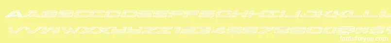 outriderchromeital Font – White Fonts on Yellow Background