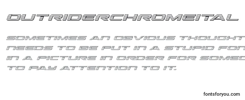 Review of the Outriderchromeital Font
