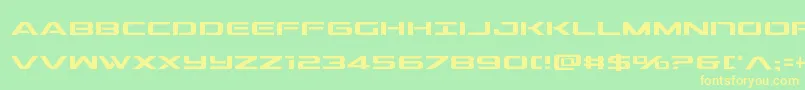 outridercond Font – Yellow Fonts on Green Background