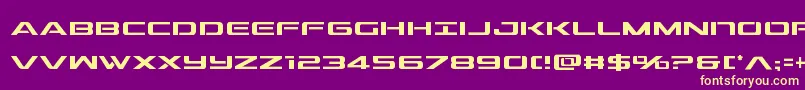 outridercond Font – Yellow Fonts on Purple Background