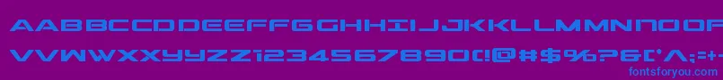 outridercondbold-fontti – siniset fontit violetilla taustalla