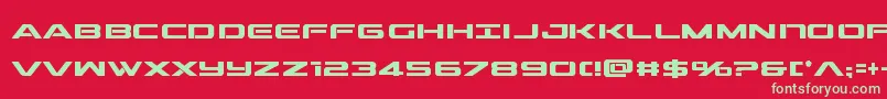 フォントoutridercondbold – 赤い背景に緑の文字