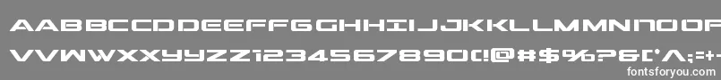 フォントoutridercondbold – 灰色の背景に白い文字