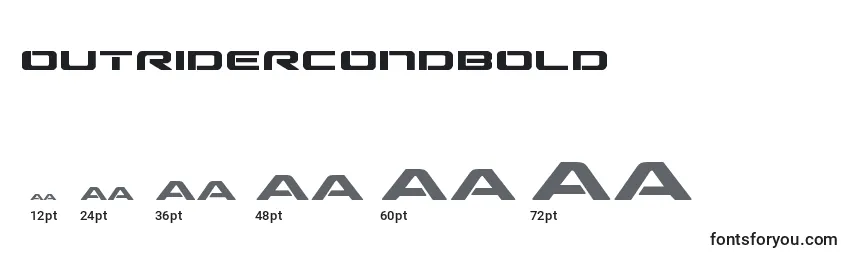 Outridercondbold (136315) Font Sizes
