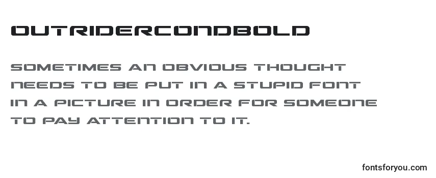 Обзор шрифта Outridercondbold (136315)