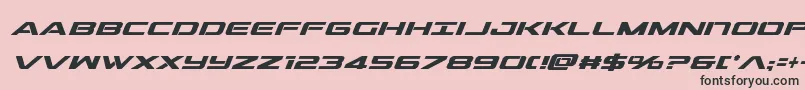 フォントoutridercondboldital – ピンクの背景に黒い文字