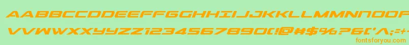 More about outridercondboldital Font outridercondboldital Font – Orange Fonts on Green Background