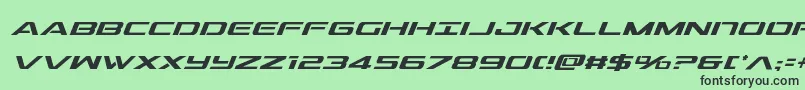 Шрифт outridercondital – чёрные шрифты на зелёном фоне