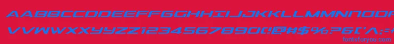 outridercondital Font – Blue Fonts on Red Background