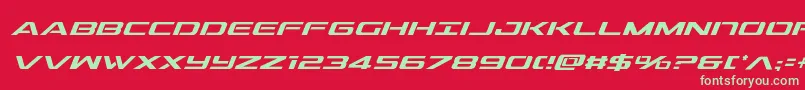 outridercondital Font – Green Fonts on Red Background