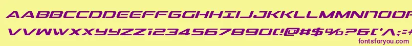 outridercondital Font – Purple Fonts on Yellow Background