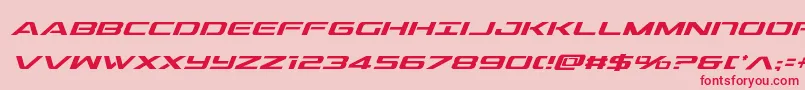 outridercondital-Schriftart – Rote Schriften auf rosa Hintergrund