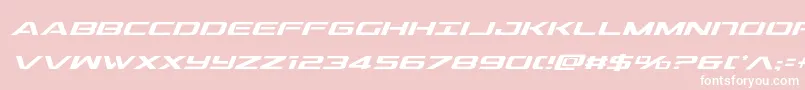 outridercondital-fontti – valkoiset fontit vaaleanpunaisella taustalla