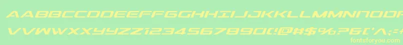 Шрифт outridercondital – жёлтые шрифты на зелёном фоне