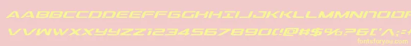 outridercondital Font – Yellow Fonts on Pink Background