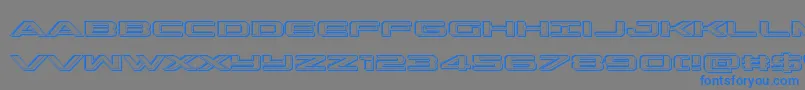 outriderengrave Font – Blue Fonts on Gray Background